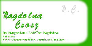 magdolna csosz business card